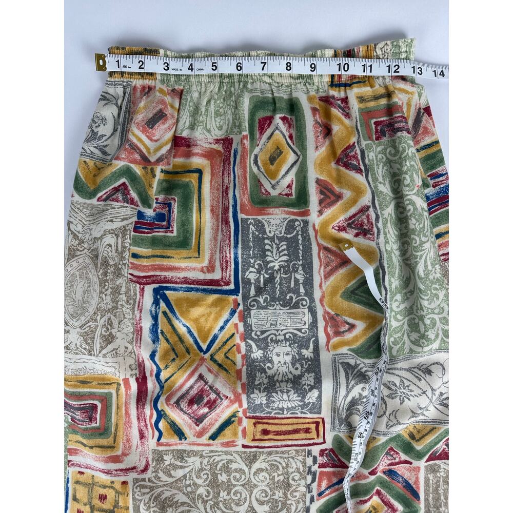 Vintage BonWorth Size Small Cotton Grecian Patchwork Skirt Set Safari Coastal - Picture 12 of 13